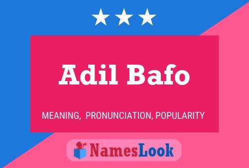 Adil Bafo Name Poster