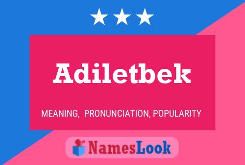 Adiletbek Name Poster