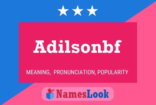 Adilsonbf Name Poster