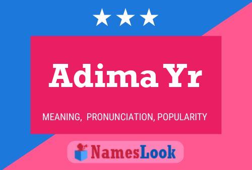 Adima Yr Name Poster