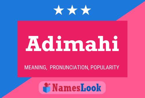 Adimahi Name Poster