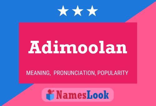 Adimoolan Name Poster