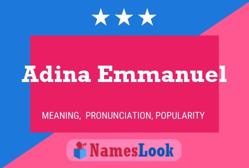 Adina Emmanuel Name Poster