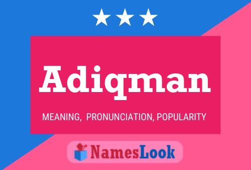 Adiqman Name Poster