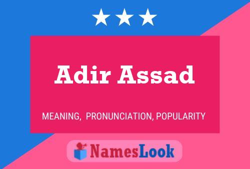 Adir Assad Name Poster