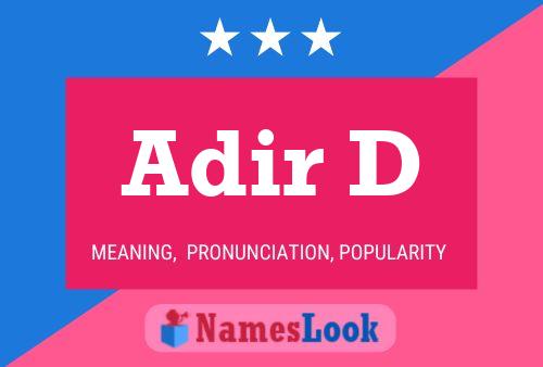 Adir D Name Poster