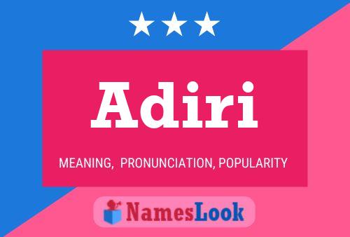 Adiri Name Poster