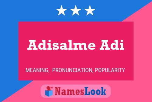 Adisalme Adi Name Poster