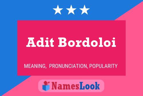 Adit Bordoloi Name Poster