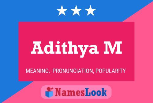 Adithya M Name Poster