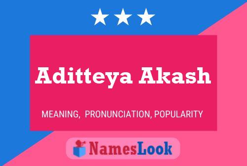 Aditteya Akash Name Poster