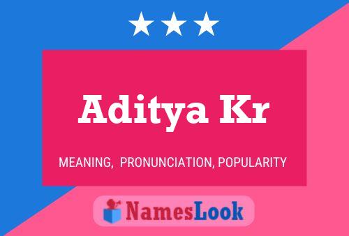 Aditya Kr Name Poster