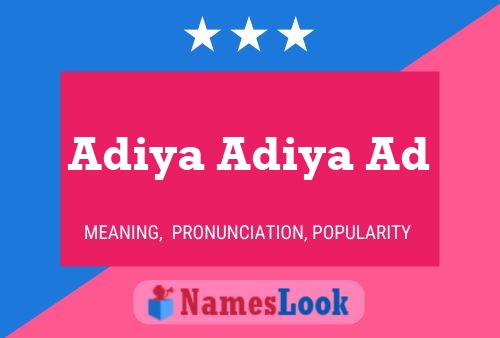 Adiya Adiya Ad Name Poster