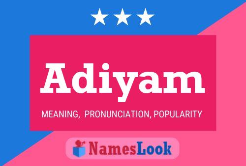 Adiyam Name Poster