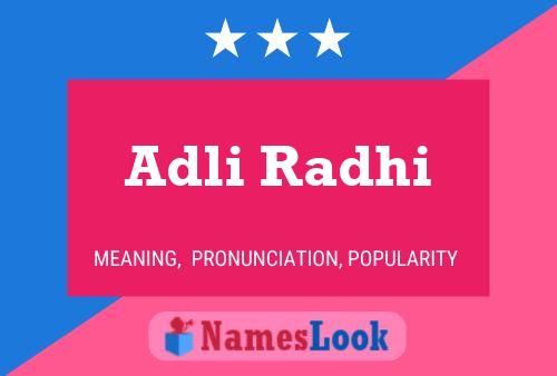 Adli Radhi Name Poster