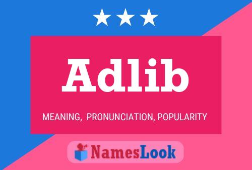 Adlib Name Poster