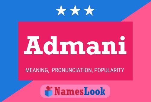 Admani Name Poster