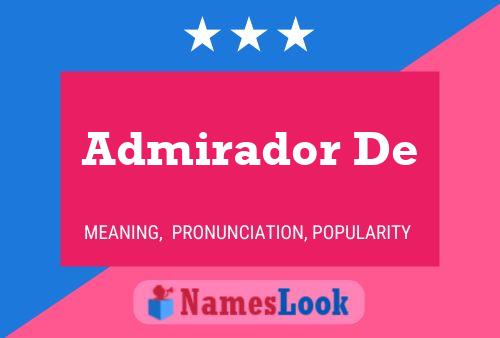 Admirador De Name Poster