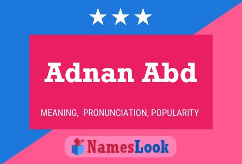 Adnan Abd Name Poster