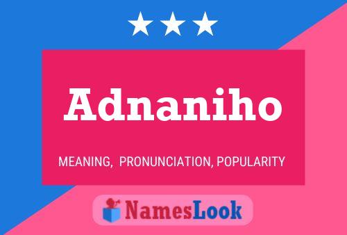 Adnaniho Name Poster