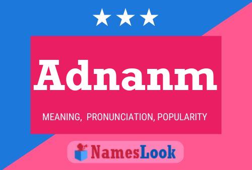 Adnanm Name Poster