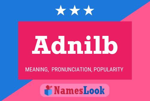 Adnilb Name Poster