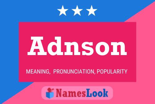 Adnson Name Poster