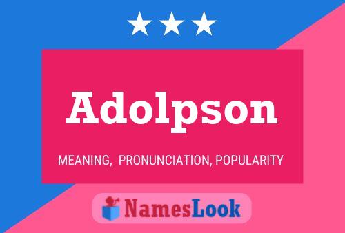 Adolpson Name Poster