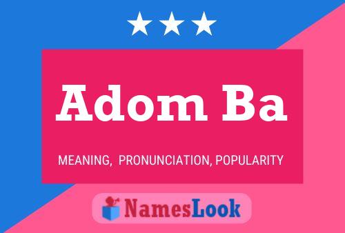 Adom Ba Name Poster