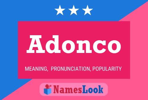 Adonco Name Poster