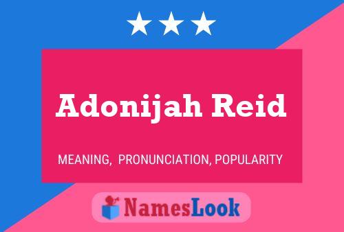 Adonijah Reid Name Poster