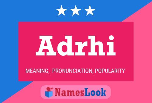 Adrhi Name Poster