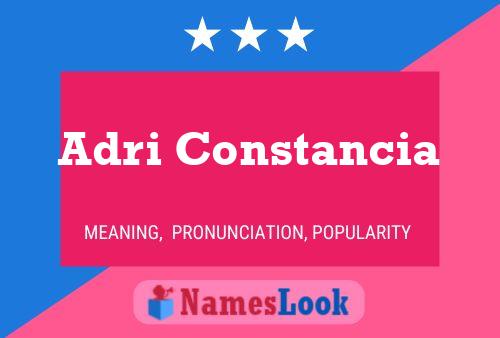 Adri Constancia Name Poster