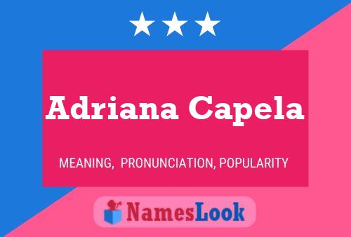 Adriana Capela Name Poster