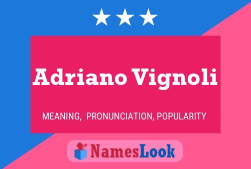 Adriano Vignoli Name Poster