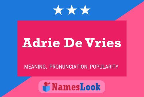 Adrie De Vries Name Poster