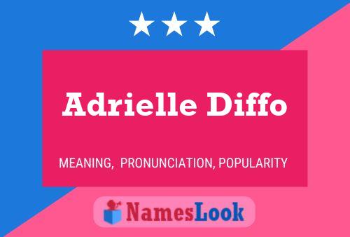 Adrielle Diffo Name Poster