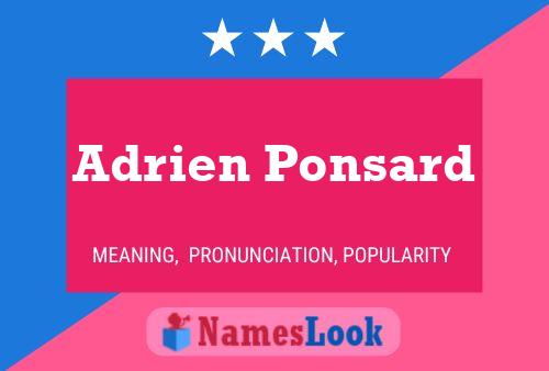 Adrien Ponsard Name Poster