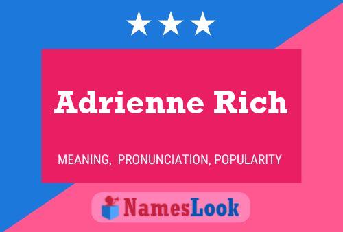 Adrienne Rich Name Poster