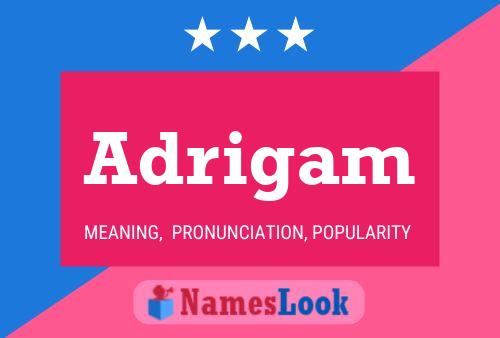 Adrigam Name Poster