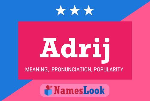 Adrij Name Poster