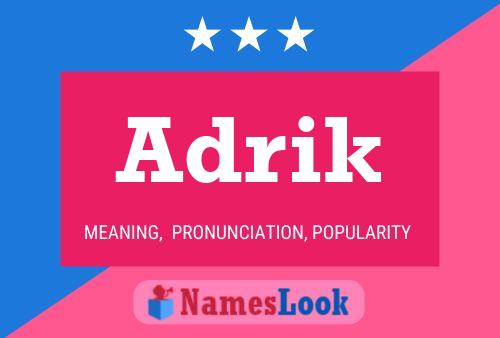 Adrik Name Poster