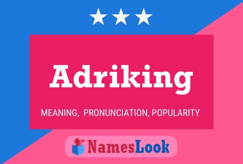 Adriking Name Poster