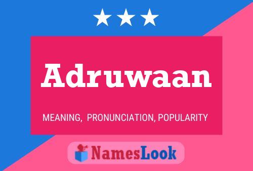 Adruwaan Name Poster