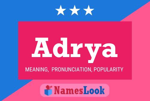 Adrya Name Poster