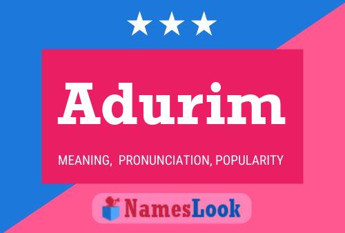 Adurim Name Poster