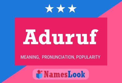 Aduruf Name Poster