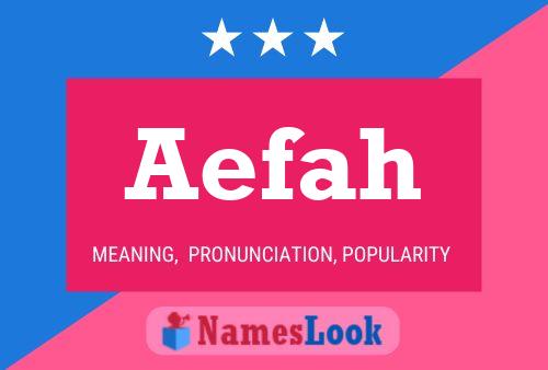 Aefah Name Poster