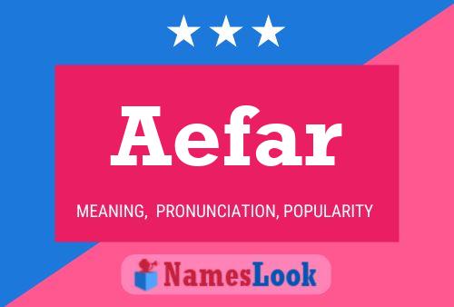 Aefar Name Poster