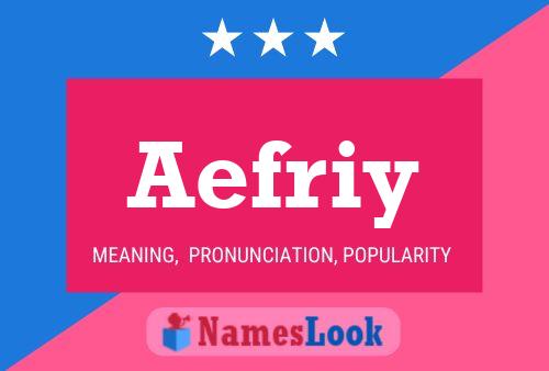 Aefriy Name Poster